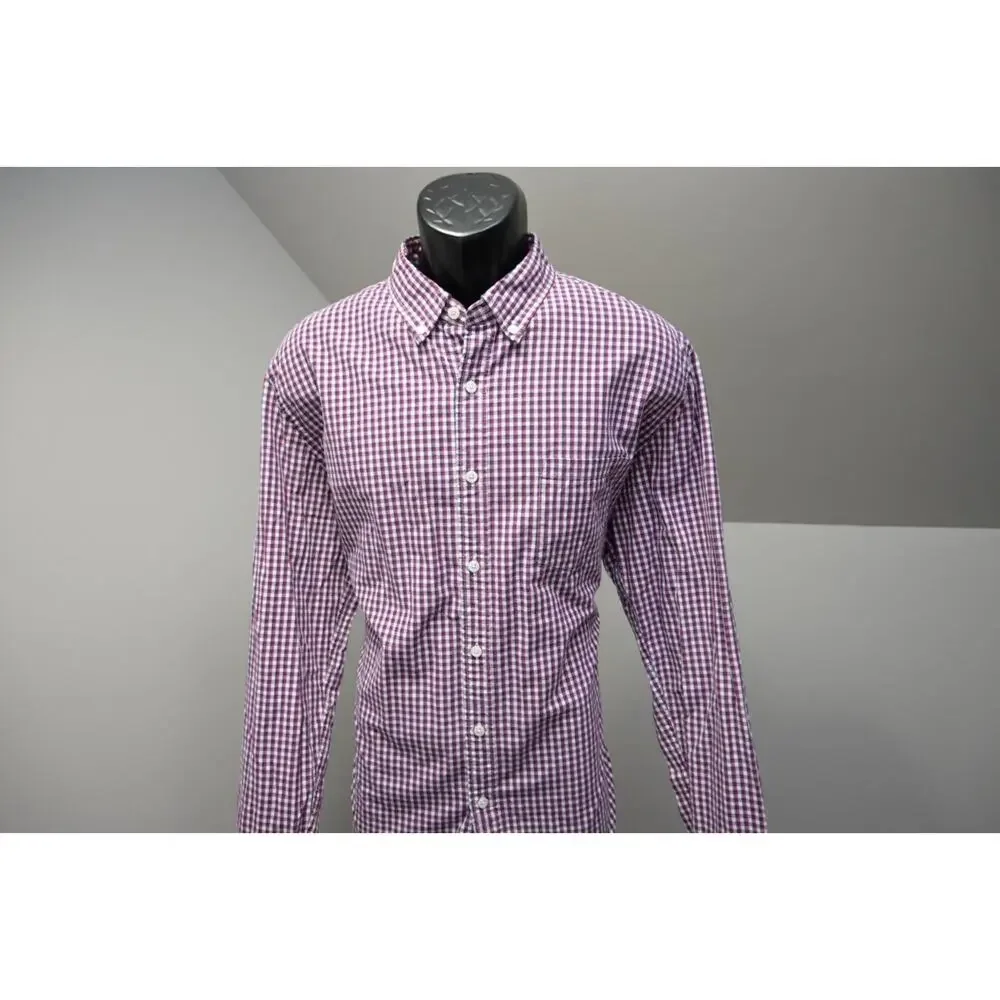 J Crew Dress Shirt Classic Fit Casual Plaid Button‎ Up Long Sleeve Mens XL